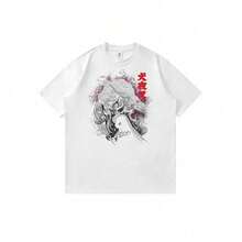 Local Warehouse Items Women's ClothesInuyashas-Sesshomaru-Wolf-Transformation Unisex Cute Anime Graphic Tee Summer Short Sleeve Casual Daily Wear T-Shirtmotif Women Clothes - trắng - Xem 1