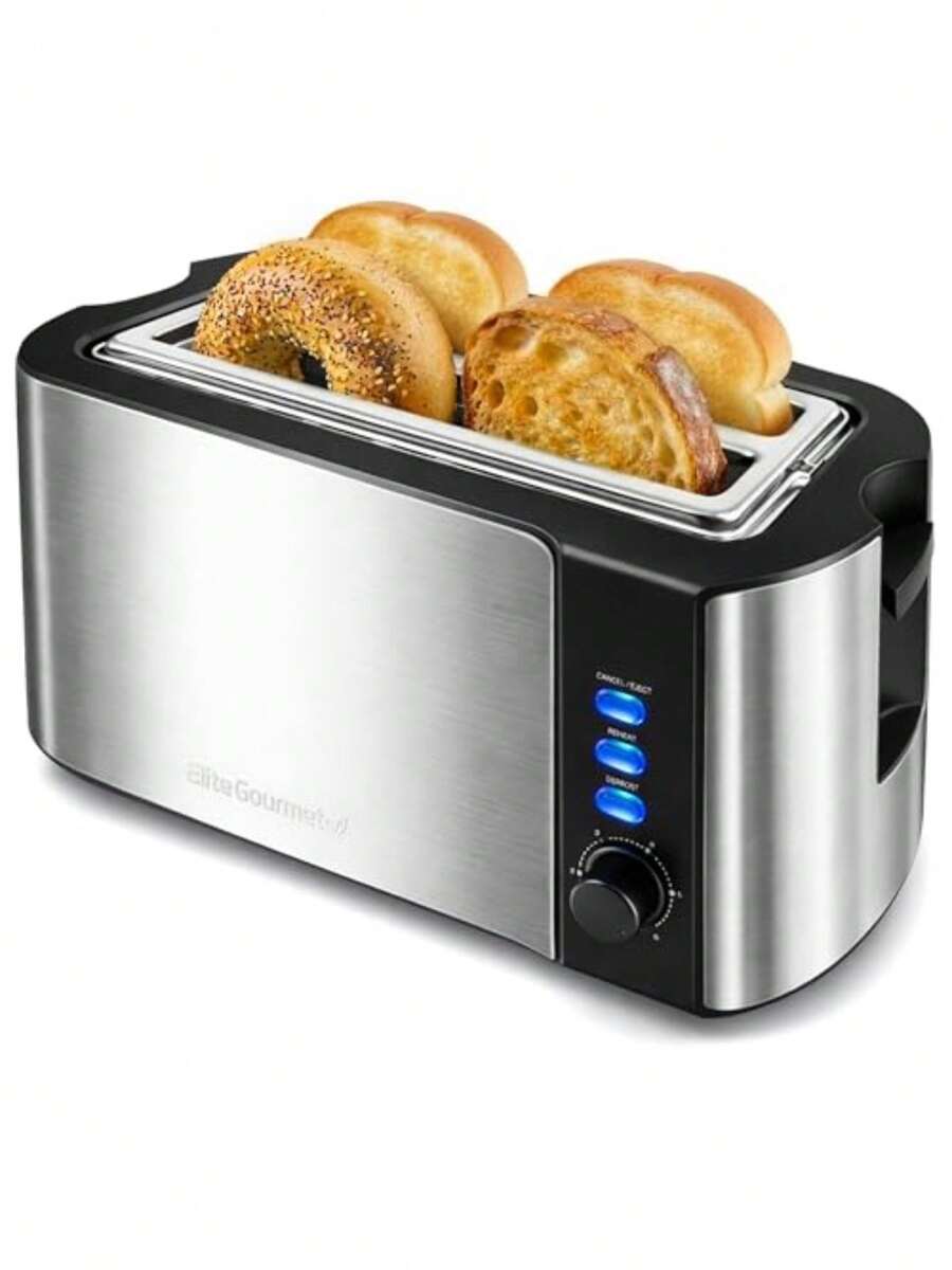 Toaster - Negroyaceroinoxidable - View 1