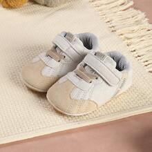 1 par de zapatos unisex para bebé, diseño de bloques de color, zapatos deportivos versátiles, zapatos para caminar, adecuados para primavera y otoño - Gris - Ver 8