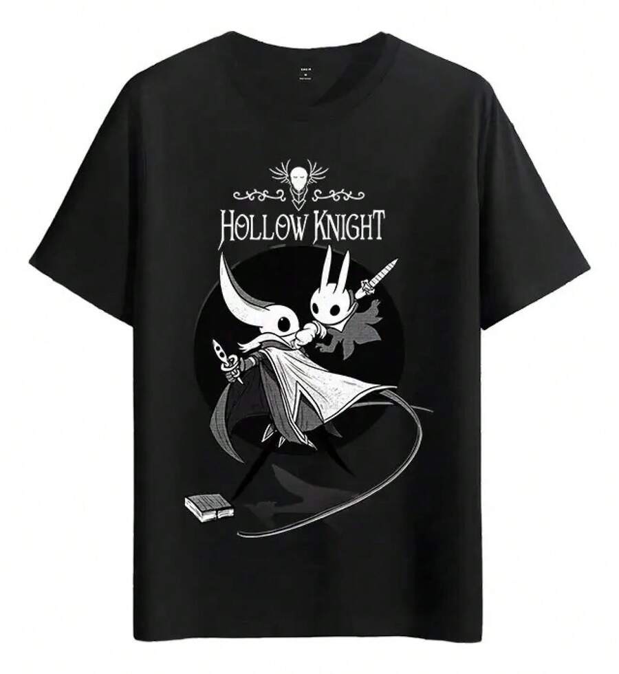 Tshirt Muscle Freaks Hollow Knight Style Video Game Knight - Black - View 1