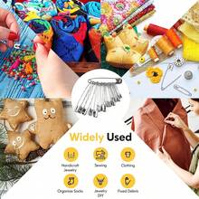 不鏽鋼安全針胸針 DIY 珠寶針，適用於珠寶製作材料配件 - 銀色 - 查看 4