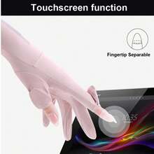 1pc Spring/Autumn/Summer Sun Protection Gloves, Unisex Thin Ice Silk UV Protection, Fingerless Touchscreen Driving Cycling Anti-Slip, Mid-Length Breathable Outdoor Flip-Cover Touchscreen Gloves, Cool Lightweight Ice-Feel Gloves - Multicolor - View 3