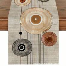 1pc Bohemian Style Microwave Dust Cover With Abstract Geometric Pattern, Protective Cover, Rectangular Tablecloth, Washable, Suitable For Family Gatherings, Sofa Table, Durable Kitchen And Dining Room Decor, Party And Event Tablecloth, Home Decor, Kitchen And Dining Room Table Runner, Patio And Balcony Table Runner, Fireplace Mantel Decor - Multicolor - View 12