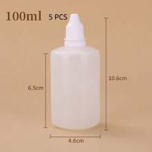 10ml 30ml 50ml 100ml Small Liquid Dropper Bottles Plastic Squeeze Bottles Easy Control Refillable Essential Oil Container Travel Home Essential - White - View 13