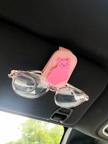 可愛熊車用眼鏡夾，時尚車用遮陽板眼鏡架，多功能眼鏡夾與收納 - 小熊 - 查看 8