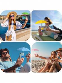 1 pièce Support de téléphone avec parapluie, mini parasol pour téléphone, ventouse style poing réglable, visière anti-éblouissement universelle, convient pour une utilisation en extérieur - A - Voir 5