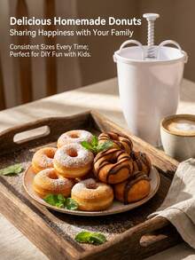 1pc Donut Maker, Made Of PP Plastic, DIY Baking Tool Piping Nozzle, Suitable For Making Donuts At Home, Kitchen Baking Tool, Party, Birthday, Holiday Gathering Supplies - White - View 6