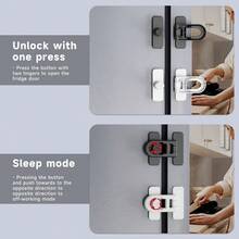 2 piezas Cerraduras de para niños, Cerradura de refrigerador, Cerradura de cajón, Cerradura anti-apertura de puerta de gabinete, Cerradura de horno y microondas, Protección para bebés - Multicolor - Ver 9