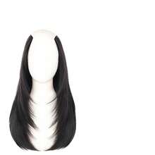 1pc Women's Long Hair Extension Piece, Invisible Seamless U-Shape Synthetic Hair Volumizing Fluffy High-Layered Hair Patch, Straight With Inward Curl And Slight Wave, HA2827,Claw Clips - Multicolor - View 3