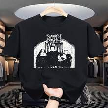 This Women's Death Metal Band T-Shirt Features The Band's Iconic Logo And Scythe Album Art Print. It Has A Relaxed - Black - View 2