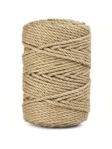 4mm Jute Rope, 164ft Large Roll Natural Jute Rope, Heavy Duty Thickened Hemp Rope, Suitable For DIY Crafts, Gardening Binding, Home Decor, Cat Scratching Post - Upgraded Version - View 1