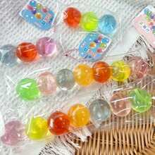 1pc Transparent Water Ball Squishy, Soft Stretchy TPR Stress Relief Squeeze, Sensory Anxiety Relief Item For Teens & Adults, Desk Decor & Party Favor - Multicolor - View 7