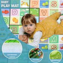 Crystals Kids Soft Foam Educational Game Play Mat - Green-2 - View 5