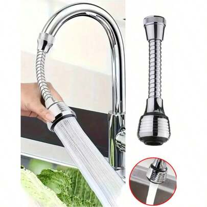1/2 cái đầu vòi tiết kiệm nước xoay 360°, vòi sen tiết kiệm nước áp lực cao hai chế độ, đầu phun chống bắn nước bằng nhựa, không cần nguồn điện, phụ kiện phòng tắm