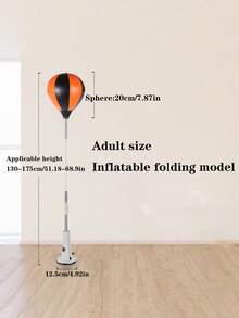 1PC Adjustable Boxing Punching Bag, Sturdy Frame, Powerful Suction Cup And Orange-Black Design - Indoor Agility Training Punching Bag, Boxing Ball, Reflex Training Aid, Dynamic Workout Equipment, Durable Structure - Multicolor - View 12