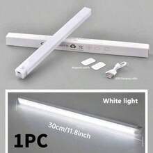 1/6 cái dải đèn LED cảm biến chuyển động 20cm/30cm/50cm cho tủ, thay đổi 3 màu, phù hợp cho tủ, kệ giày, đèn trang trí lối vào, sử dụng trong nhà/ngoài trời, trang trí nhà, bếp, phòng ngủ, tủ quần áo, phụ kiện gia đình thiết yếu - Đèn tủ - Xem 14