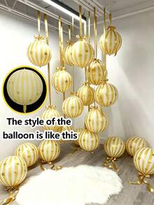 20pcs/10pcs/5pcs/1pc, 22 Inch Pink/White/Green/Yellow Printed 4D Effect Foil Balloons, (Includes Ribbon) 4D Round Foil Balloons, Can Float, Filled With Helium, Perfect For Birthday Party, Bachelorette Party, Engagement, Wedding, Party, Halloween, Christmas Gift, New Year, Anniversary, Photo Props, Gender Reveal, Room Decor, Party Decor. - Multicolored. - View 8