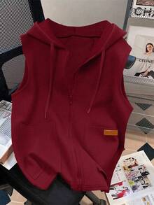 Sudadera delgada y estilosa para mujer, apta para capas, nueva llegada de primavera/verano - Burdeos - Ver 1