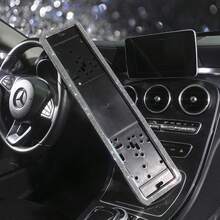 1 Peça Moldura de Placa de Licença em Aço Inoxidável com Strass e Lantejoulas, Tamanho Universal Russo, Adequada para Carros, Caminhões e SUVs, Acessório de Carro Feminino da Moda, Resistente à Ferrugem e Fácil de Instalar, Decoração de Carro Premium, Presente de Aniversário Ideal - multicolorido - Visão 14