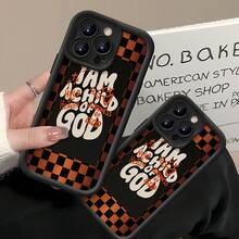 Tipografía Niño de Dios en naranja y negrofunda de teléfono Fundas compatibles con ,Apple,VIVO,OPPO,,, y Honor.Fabricadas en silicona TPU,ofrecen protección contra golpes y caídas.correa para celular - Negro - Ver 4