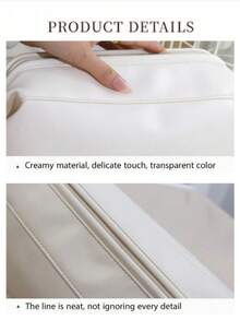 1pc Large Capacity Pencil Case Home Storage Multi-Functional, Personalized 26 Options Customization, Customized Pencil Case, Customizable Patterns, Text Signatures, Pencil Case/Pencil Box, Large Capacity, High-End Appearance, Minimalist Stationery Bag Pencil Case, Teacher Gift, Student Gift, Great Gift For Friends - Apricot - View 9