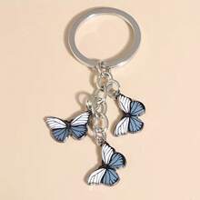 1pc Colorful Butterfly Pendant Keychain, Enamel Pendant, Fashion Bag Charm, Daily Use - Multicolor - View 6