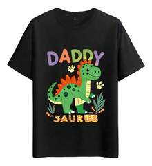 Tshirt Muscle Freaks Dinosaurio Estilo Saurus Padre Familia - Negro - Ver 1