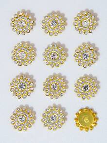 20/50/80/120pcs Set Rhinestone Beads, Fashionable White Rhinestone Decorative Beads For Jewelry Making, Suitable For Crafts - 14mm White Diamond - View 11