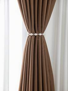 1pc Coffee Brown New Black Silk High-Precision Fabric Lightweight 99% Full Blackout Curtain, Thermal Insulated Blackout UV Protection Home Decor Curtain Deep Sleep High Blackout Curtain Classroom Blackout Curtain Suitable For Farm Villa Bedroom Blackout Curtain Outdoor Pavilion Rainproof Curtain (190g Fabric Weight) - 1PC - View 9