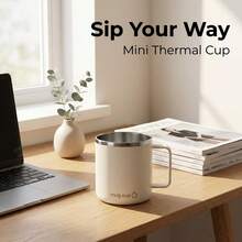 Double Layer Insulated Milk Coffee Mug With Sliding Lid Portable Sealed 304 Stainless Steel Thermal Cup For Cold And Hot Drinks - Multicolor - View 4