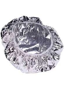 50pcs Waterproof Warm Shower Caps, Suitable For All Hair Types, Hair Dyeing & Styling Care Caps, Aluminum Foil Hair Mask Caps (Aluminum Foil Caps Are Fragile, Please Open Carefully When Using) - A - View 2