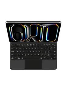Bao da kiêm bàn phím cho iPad Pro 11"/13" M5 M4 2025/2024, các dòng A2836 A2837 A3006 A3357 A3358 A3359 A3007 A3360, bao da kiêm bàn phím cảm ứng đa điểm không dây từ tính thông minh có đèn nền. - Xem 43