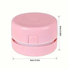 SOKANY 1 pieza Mini aspiradora de escritorio inalámbrica - Aspiradora de escritorio, adecuada para teclado, hogar, escuela, oficina, limpieza de teclado, aspiradora compacta, aspiradora a batería (batería no incluida) - Sin cable - Ver 3