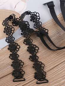 3/1 Pair Lace Floral Bra Straps, Adjustable, Seamless, Sexy, Versatile, Anti-Slip Buckle Bra Straps, Women's Lingerie And Accessories, Replaceable, Adjustable Elastic Design - Multicolor - View 7