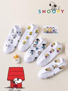 10/5/1 Paar Snoopy Herren Kurzsocken, Welpenmuster Niedrige Socken, Schweißabsorbierend Lässig Vielseitig Mode Sport Socken, Cartoon - Verschiedenfarbig - Übersicht 8