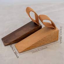 1pc Solid Wood Door Stopper Door Blocker Raised Creative Anti-Closing Door Wedge Bedroom Mobile Top Door Wooden Anti-Collision Door Stopper With Non-Slip Pad Door Stopper RV Camping Essential Soft Dumpling Kitchen Kitchen Organizer Door Gap Draft Stopper Door Lock Stop - Multicolor - View 10