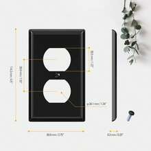 10pcs Duplex Power Outlet Wall Plates, 1-Gang Standard Size Wall Panels, Power Outlet Covers, Wall Socket Covers, With Color-Matched Screws - A - View 2