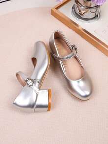2026 New High Heel All-Season British Campus Student Ballet Princess Shoes - Silver - View 6
