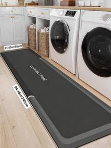 1pc Rubber Material Kitchen Runner Rug, Colorful Geometric Print Pattern, Nordic Luxury Style Kitchen Mat, Long Runner Rug Laundry Room Rug, Thick Fabric With Comfortable Foot Feel, Easy To Clean, Machine Washable, Hand Washable, Practical Entryway Door Mat Home Decor Rug, Room Decoration, Suitable For Dining Room, Kitchen, Laundry Room, Indoor Doorway And Other Indoor Areas - Dark Grey - View 17