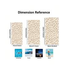 1pc Classic Leopard Print Full Pattern Beach Towel, Sand-Proof Quick-Dry Absorbent Microfiber Pool Towel, Animal Print Lightweight Summer Travel Swimming Beach Accessory - K - View 3