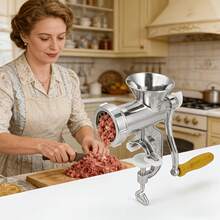 Vegetable Manual Meat Grinder, Multi-Functional Kitchen Tool Food Processor, For Meat And Vegetables, Stainless Steel Hand-Cranked Meat Grinder With Table Clamp, Non-Electric - View 2