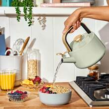 1.8L Ceramic Non-Stick Stovetop Tea Kettle, Sage Green - View 9