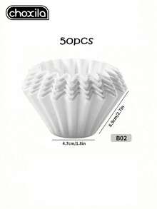 choxila 50/100 buah Filter Kopi Putih/Cokelat, Filter Kertas Berbentuk Kerucut Mudah Digunakan, Desain Filter Kopi yang Diperbarui, Filter Kopi Keranjang Dasar, Kertas Filter Kopi untuk Alat Seduh Kopi Tuang - kertas saring kopi - View 17