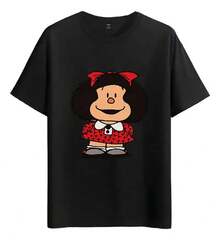 Muscle Freaks Mafalda T-Shirt Cartoon Comic Style - White - View 6