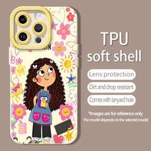 Funda para móvil con ilustración de Miss Aylin, compatible con Samsung, Apple, VIVO, OPPO,  y Honor. Fabricada en TPU, ofrece protección contra golpes y caídas. Un regalo ideal para amigos y familiares. - Blanco - Ver 4