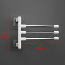1pc Drill-Free Rotating Towel Rack Wall-Mounted Swivel Bar Towel Rod Bathroom Hanging Rack Storage Shelf Hanging Bar - Multicolor - View 10