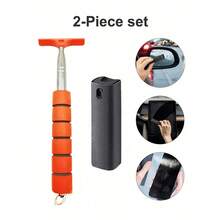 Limpiaparabrisas retráctil para espejo retrovisor, limpiaparabrisas de espejo retrovisor de coche, limpiaparabrisas de espejo lateral, limpiaparabrisas retráctil de espejo retrovisor de coche con mango extensible, limpiador de cristal de coche portátil para clima lluvioso y neblinoso, cepillo para nieve para limpiar el exterior del vehículo - PC 1 - Ver 22