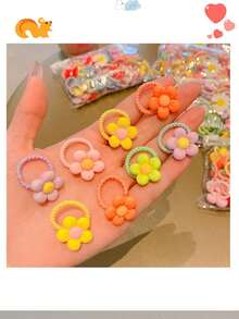 60/40/20pcs Mixed Color Cute Hair Tie Set - Colorful Elastic Hairbands For Women And Girls, Suitable For Ponytails And Braids, Home Bathroom Decor, Holiday Essentials, Back To School Season, School Opening Season Hair Accessories, Teacher Gifts, Gifts For Women, Holiday Accessories - Random - View 4