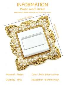 1pc ABS Faux Pearl Switch Sticker, Faux Dirt & Dust Switch Protective Cover, Wall Decor, Halloween Decor, Classroom Decor, Sticker, Wall Sticker, Vinyl Sticker, Home Decor, Spring Decor, Refresh Your Home, Rama Decorative Sticker - Multicolor - View 4