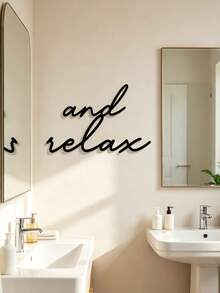Metal "Nude" Wall Decor - Modern Farmhouse Style Bathroom Decoration With Cursive Font, Funny Wedding And Bridal Shower Gift, Reusable Nude Theme Housewarming Or Anniversary Decor - Metal Art, Suitable For Bathtub - A - View 5